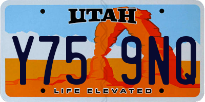 UT license plate Y759NQ