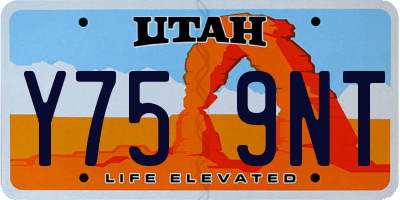 UT license plate Y759NT