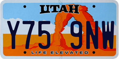 UT license plate Y759NW