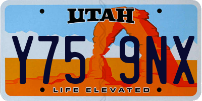 UT license plate Y759NX