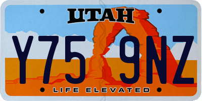 UT license plate Y759NZ