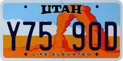 UT license plate Y759OD