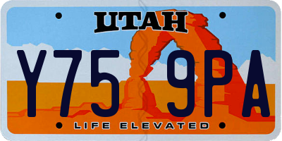 UT license plate Y759PA