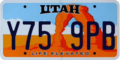 UT license plate Y759PB