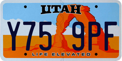 UT license plate Y759PF