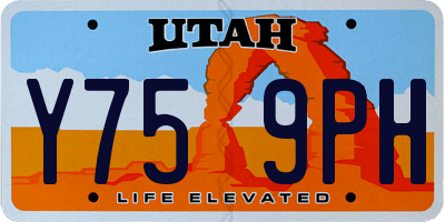 UT license plate Y759PH