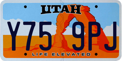 UT license plate Y759PJ