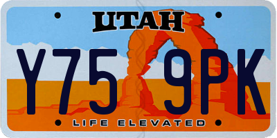 UT license plate Y759PK