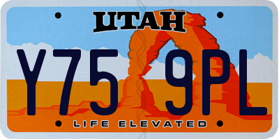 UT license plate Y759PL