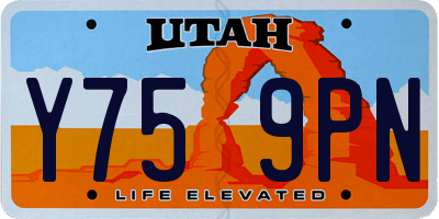 UT license plate Y759PN