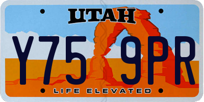 UT license plate Y759PR
