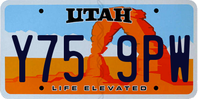 UT license plate Y759PW