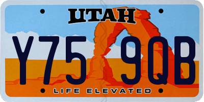 UT license plate Y759QB