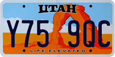 UT license plate Y759QC