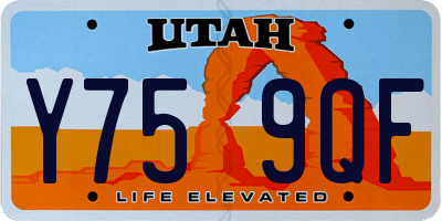 UT license plate Y759QF