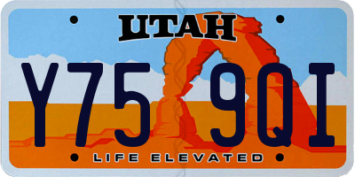 UT license plate Y759QI