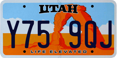 UT license plate Y759QJ