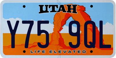 UT license plate Y759QL