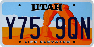 UT license plate Y759QN