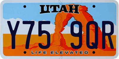 UT license plate Y759QR