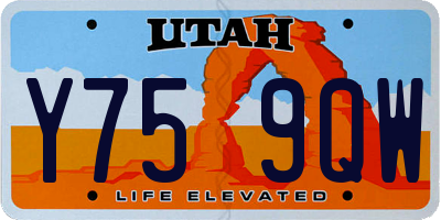 UT license plate Y759QW