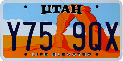 UT license plate Y759QX