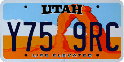 UT license plate Y759RC