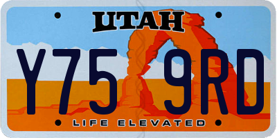 UT license plate Y759RD