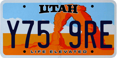 UT license plate Y759RE
