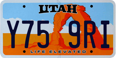 UT license plate Y759RI