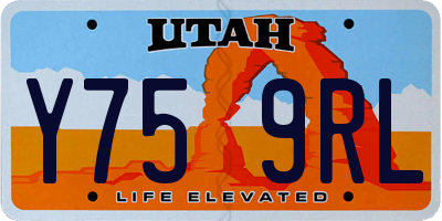 UT license plate Y759RL