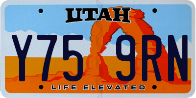 UT license plate Y759RN