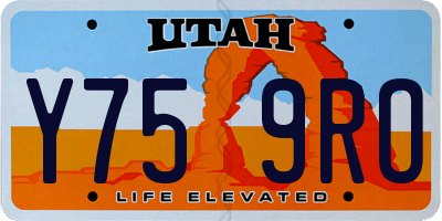 UT license plate Y759RO