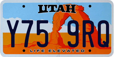 UT license plate Y759RQ