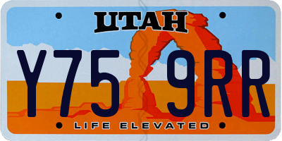 UT license plate Y759RR