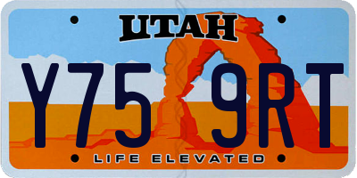 UT license plate Y759RT