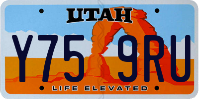 UT license plate Y759RU
