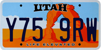 UT license plate Y759RW