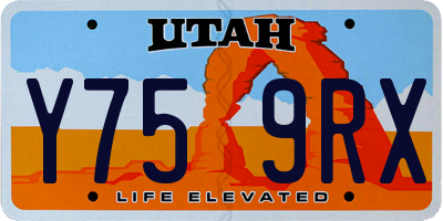 UT license plate Y759RX