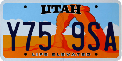 UT license plate Y759SA
