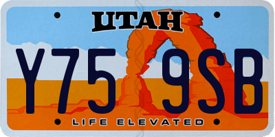 UT license plate Y759SB