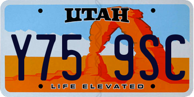 UT license plate Y759SC
