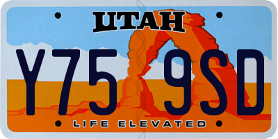 UT license plate Y759SD