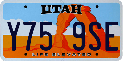 UT license plate Y759SE