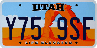 UT license plate Y759SF