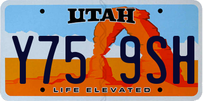 UT license plate Y759SH