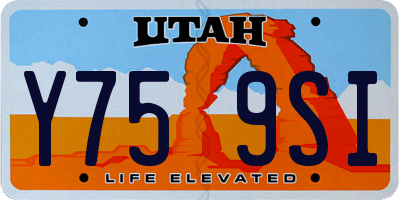 UT license plate Y759SI