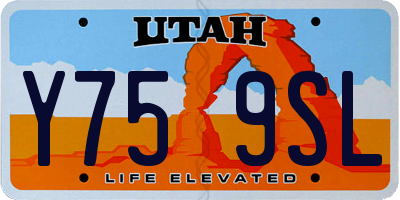 UT license plate Y759SL