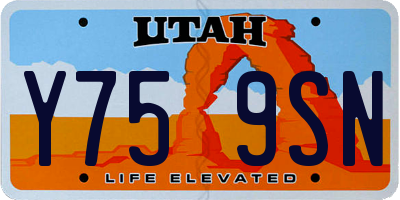 UT license plate Y759SN