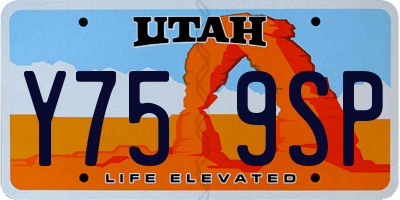 UT license plate Y759SP